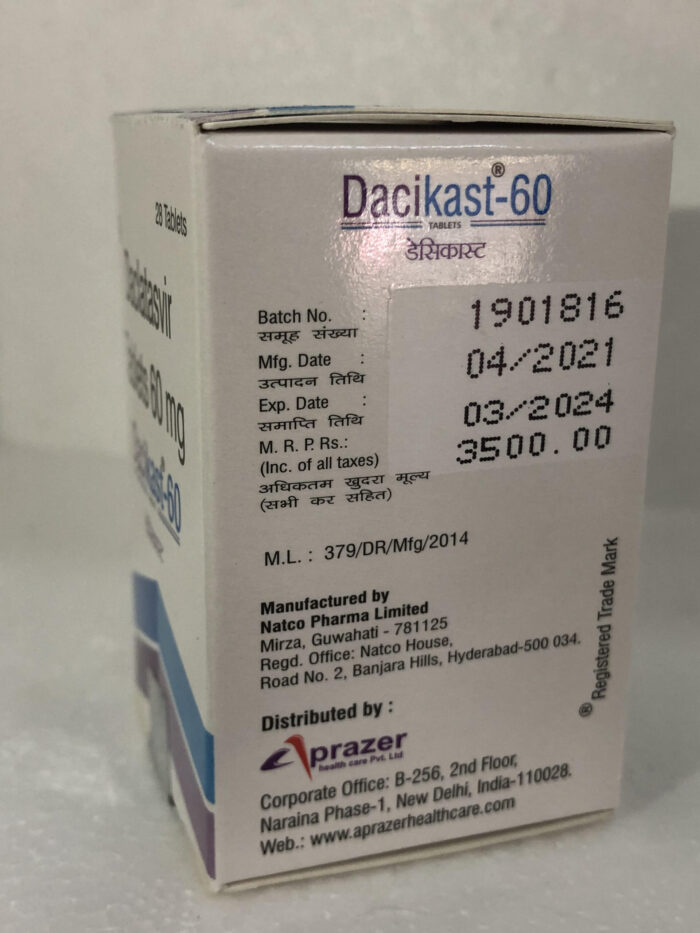 Dacikast 60mg Tablet - Image 2