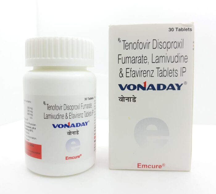 Tenofovir Disoproxil Fumarate Lamivudine Efavirenz Bulk Exporter Vonaday 300mg, 300mg, 600mg Tablet Third Contract Manufacturing