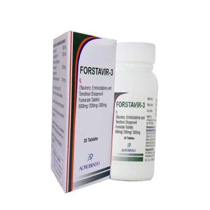 Efavirenz Emtricitabine Tenofovir Disoproxil Fumarate Bulk Exporter Forstavir-3 200mg, 300mg, 600mg Tablet Third Contract Manufacturer