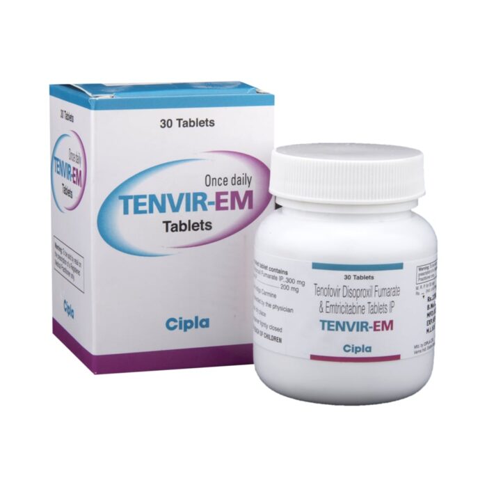 Emtricitabine tenofovir disoproxil fumarate bulk exporter Tenvir-EM 200mg, 300mg Tablet Third Party Manufacturer