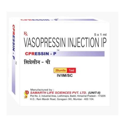 Vasopressin bulk exporter CPRESSIN-P INJECTION 20I.U Third Contract Manufacturer