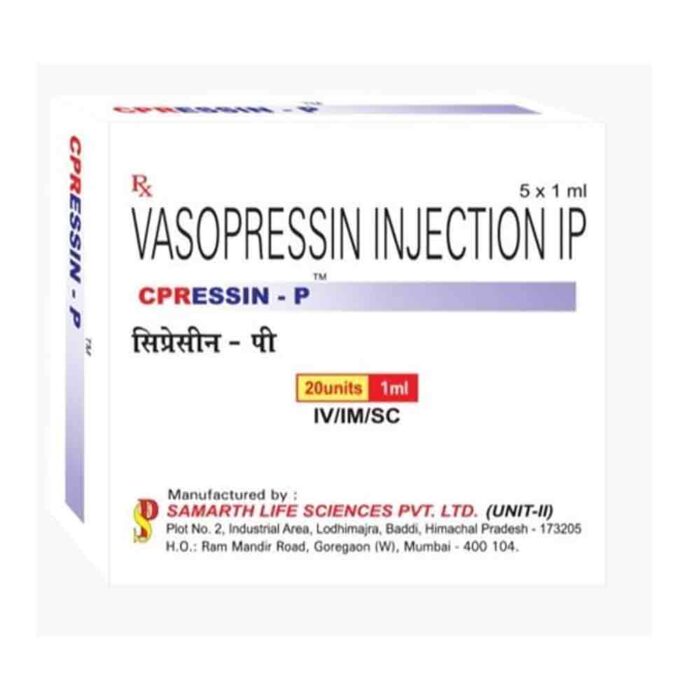 Vasopressin bulk exporter CPRESSIN-P INJECTION 20I.U Third Contract Manufacturer