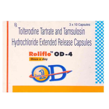 Tolterodine Tartarate Tamsulosin Bulk Exporter Roliflo OD-4 Capsule 4mg/0.4mg third party manufacturer