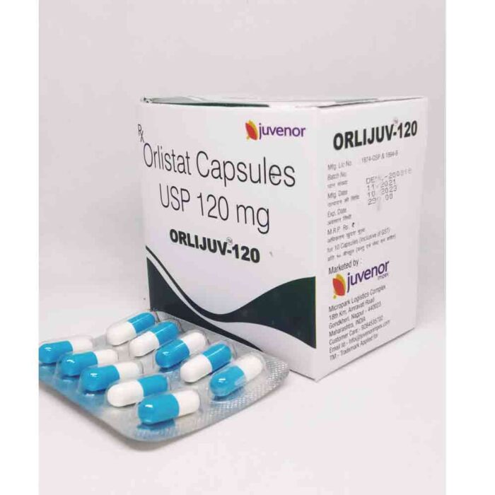 Orlistat bulk exporter Orlijuv-120mg Capsule third contract manufacturer