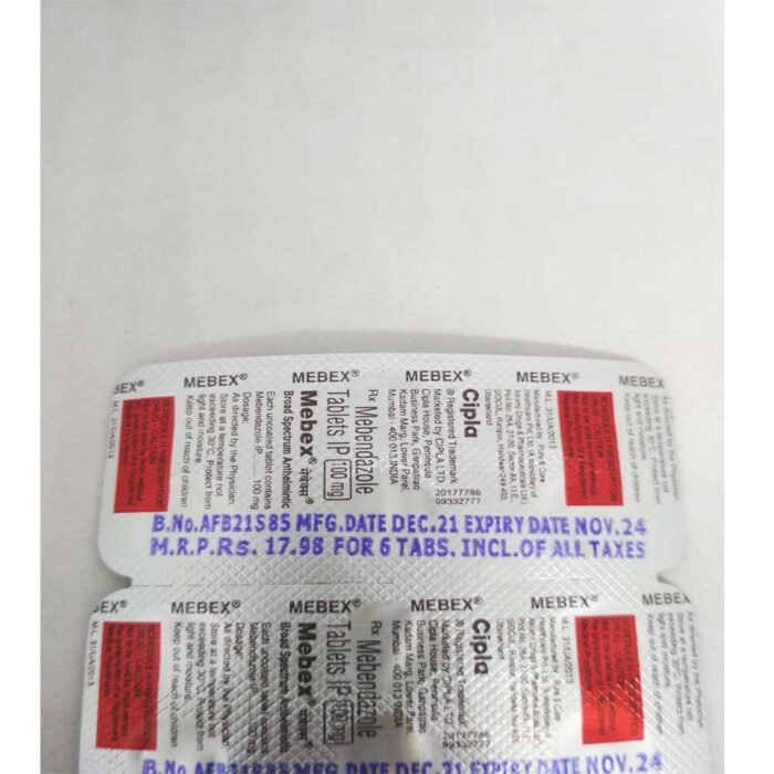 Mebendazole bulk exporter Mebex 100mg Tablet Medicine Dropshipping Exporter